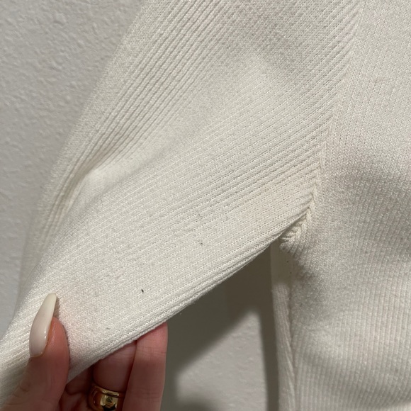 Sage the label cinched white rubber long sleeve top - Picture 3 of 4